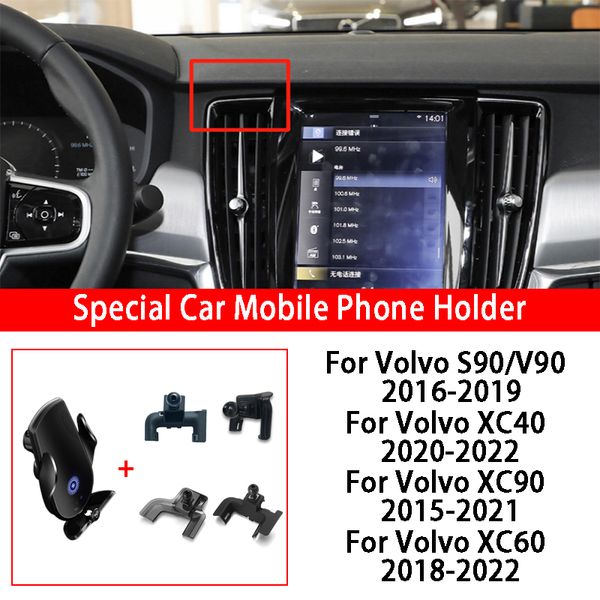 Auto Drahtlose Lade Telefon Halter Infrarot Induktion Schnelle Lade Für Volvo XC40 XC60 XC90 S90 V90 Auto Styling Zubehör