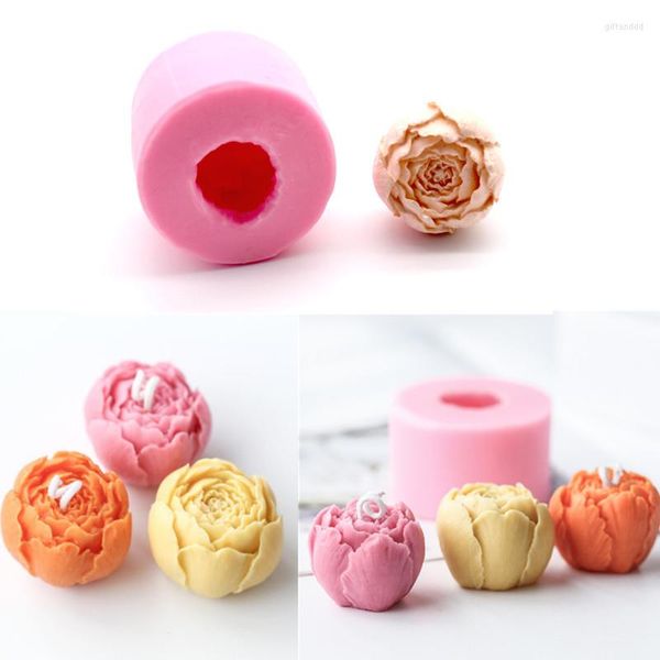 Stampi da forno Stampo in silicone tridimensionale a forma di fiore di rosa Torta fondente Cioccolato Caramelle Sapone Candela Accessori da cucina Sugarcraft