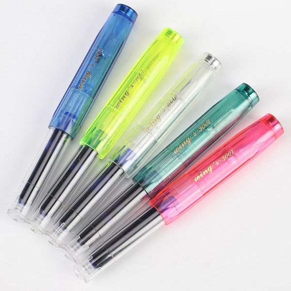 Stifte niedliche Taschenbrunnen Stift Plastik Kurzer Lippenstiftstift Schüler Kalligraphie Übung Tinte Pens School Supplies Schreiberei