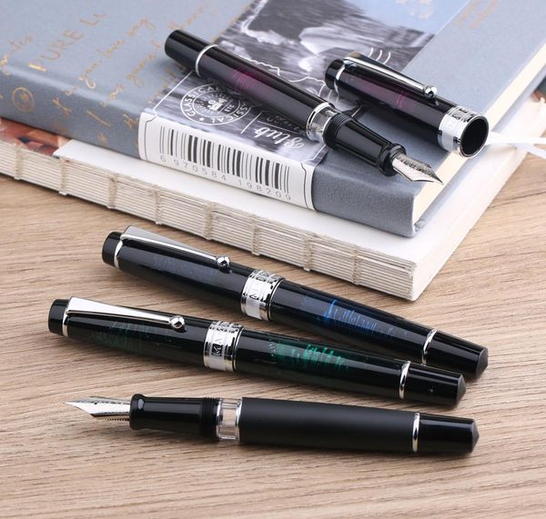 Pens Majohn T5 Pistone Penna Penna dei fuochi d'artificio IRIDIUM EF/F/M NIB LARGECAPACITÀ INCORA DISTRIBILE DI RAGGIAMENTO PEN PEN OFFICI