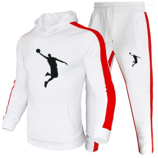 Agasalhos masculinos casuais agasalhos masculinos com capuz roupa primavera outono conjuntos masculinos roupas esportivas 2023 calças suéter de lã esportes jogging