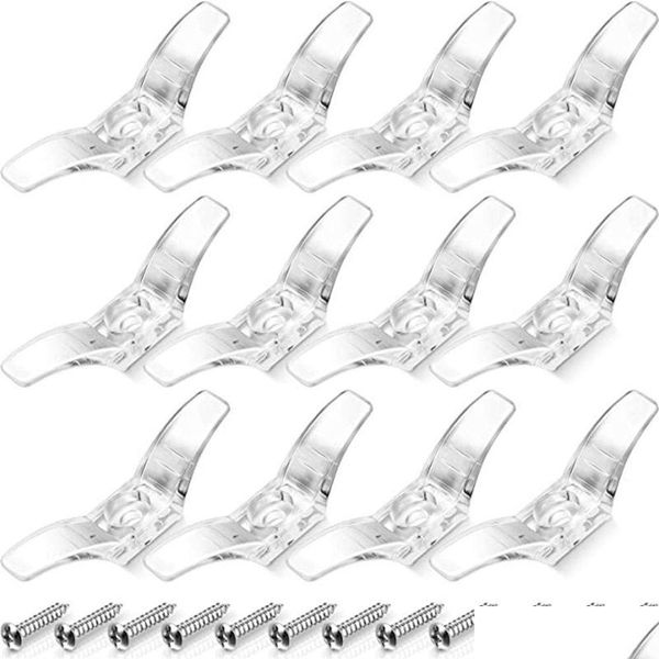 Gardinenstangen Glasplatte Tischstoßstangen mit Stiel Klare Gummigreifer Weiche Anti-Rutsch-Pads Nicht klebende Möbelschranktür für Dr Dhc3D