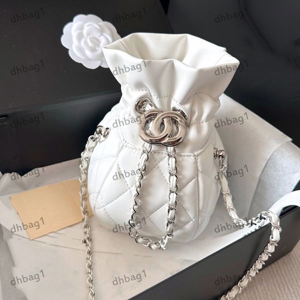 Bolsa feminina clássica bolsa doce princesa vaso bolsa de couro diamante ajustável fivela c matelassê corrente crossbody bolsas mala mala de maquiagem estojo chaves 18x20cm