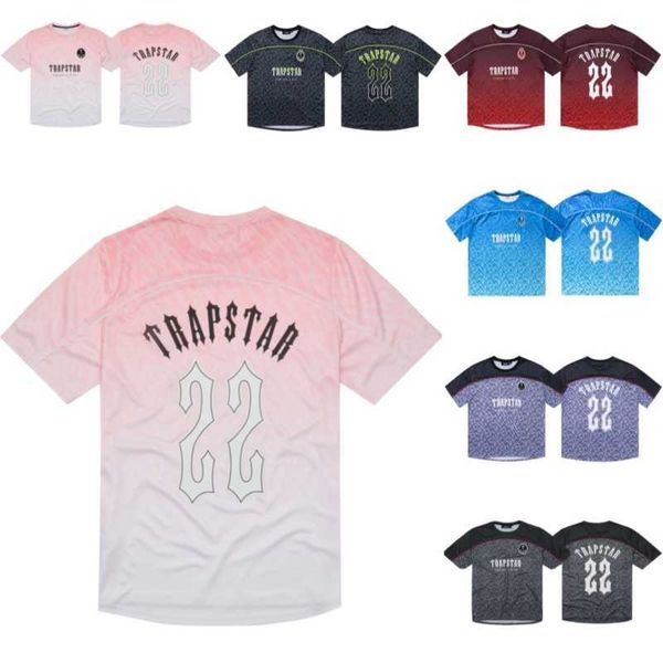Trapstar Futbol Forması Erkek t Gömlek Tasarımcı Kısa Kollu Yaz Nedeni Hip Hop Sokak Vxh4 Tops