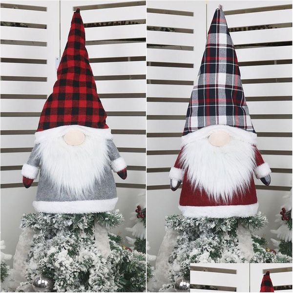 Decorazioni natalizie Grande gnomo Albero Topper Ornamenti 25 pollici Gnomi di Babbo Natale Peluche scandinavo Jk2008Xb Consegna goccia Giardino domestico F Dhzyi