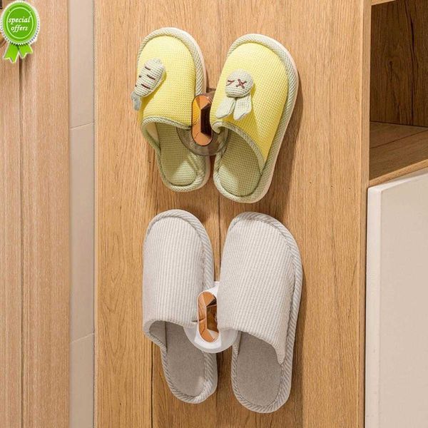 Schuh-PET-Rack, kein Stanzen, Badezimmer, einfacher Slipper-Haken, Familienaufbewahrung, Hausschuhe-Rack und platzsparend für Zuhause, Badezimmer, WC