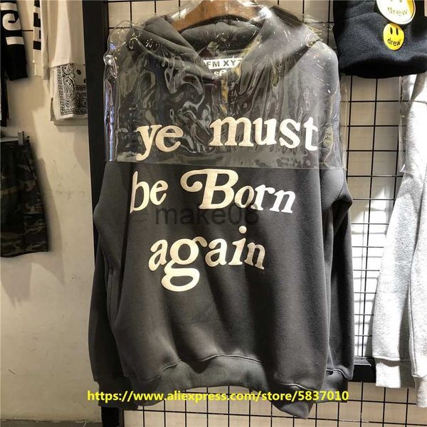 Herren Hoodies Sweatshirts Ye Must Be Born Again Hoodie CPFM XYZ KIDS SEE GHOSTS Hoodies Asiatische Größe Sweatshirts Hochwertige Pullover J230629