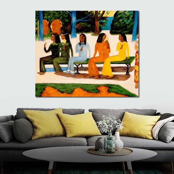 Riproduzioni di alta qualità di Paul Gauguin Dipinti Ta Matete Handmade Canvas Art Modern Living Room Decor