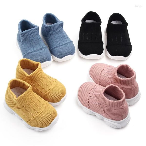 Sapatos esportivos Moda para bebês Casual Solado macio Malha Cabedal respirável Confortável e antiderrapante Protege o tornozelo do bebê