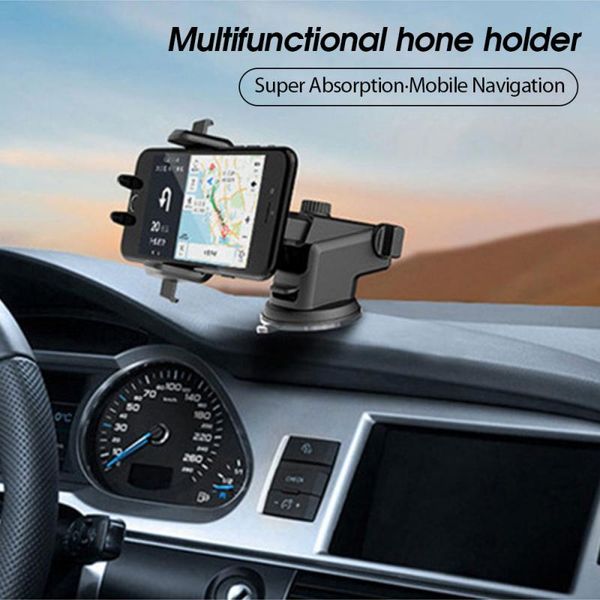 Suporte de montagem 360° Suporte de carro Suporte de pára-brisa de carro para iPhone Celular Celular GPS Suporte universal para carro atacado