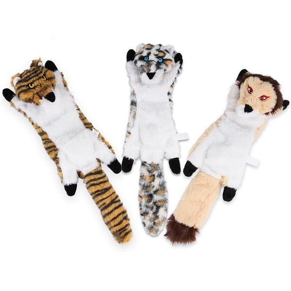 Игрушки для собак Chews Cat Squeaky No Stuffing Tiger Leopard Lion Plush Chew Pets Toy For Small Medium Dogs Training Jk2012Xb Drop Deliver Dhcs9