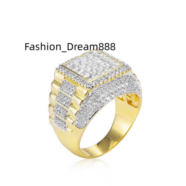 Jasen all'ingrosso nuovo design gioielli personalizzati hip hop ghiacciato anello da uomo con diamanti placcato oro