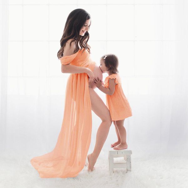 Платья для беременных Платье без плеч для беременных Pography Сексуальные платья для беременных с разрезом спереди для Po Shoot Белое платье макси для беременных для женщин 230628
