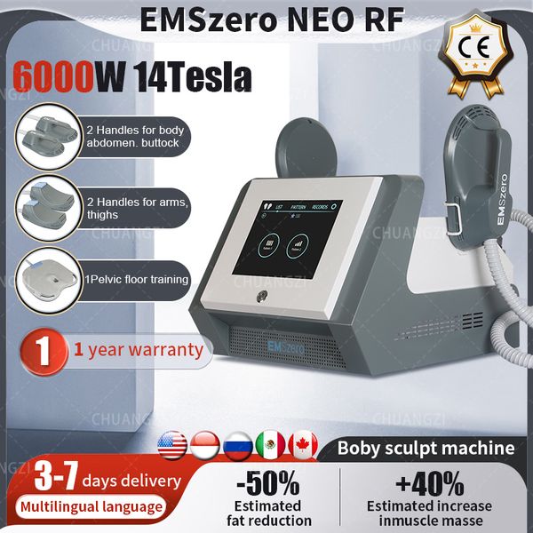 Портативная 6500 Вт EMSlim NEO RF машина 2023 EMSzero для моделирования тела EMS для сжигания жира, бесплатная доставка