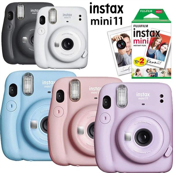 Connettori originale fujifilm instax mini 11 fotocamera istantanea con 20 fogli mini pellicola mini pellicola per camino tracolla kit