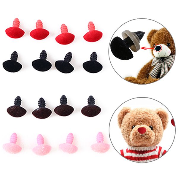 Acessórios para bonecas 10 unidades de plástico, nariz triangular, botões de veludo, olhos, para fazer você mesmo, brinquedo de urso, nariz de segurança, brinquedos para meninas 1214 mm 230629