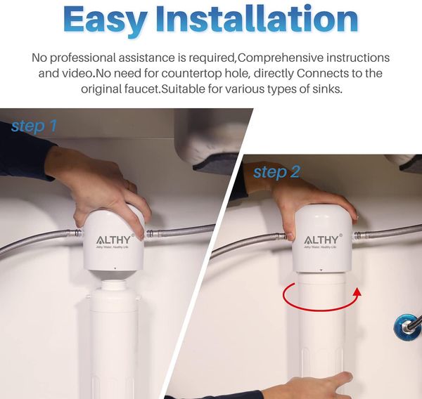Geräte Ersatzwasserfilter für Althy WFS5300A unter Waschbecken Trinken direkter Verbindung unter Counter Drink Water Filtration System