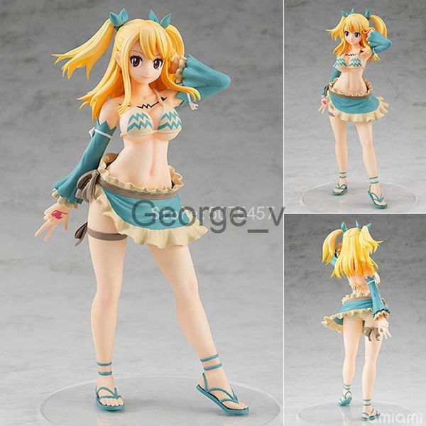 Minifig 17 cm FAIRY KUYRUK Seksi Kız Anime Figürü Lucy Heartfilia Action Figure FAIRY KUYRUK Final Serisi Lucy Kova Formu Ver Şekil Oyuncaklar J230629