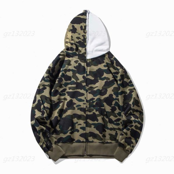 Camuflagem Zip Up Moletom Masculino Camuflagem Co-branded Jaqueta com Capuz Casaco Casaco Moletom Casual Moletom Masculino Treino Jaqueta Tops 0607