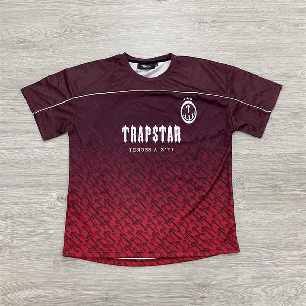 Tasarımcı Erkek t Gömlek Trapstar Futbol Forması Yaz Rahat Hip Hop Streetwear Yüksek Versiyon Spor Kısa Kollu Lv6a