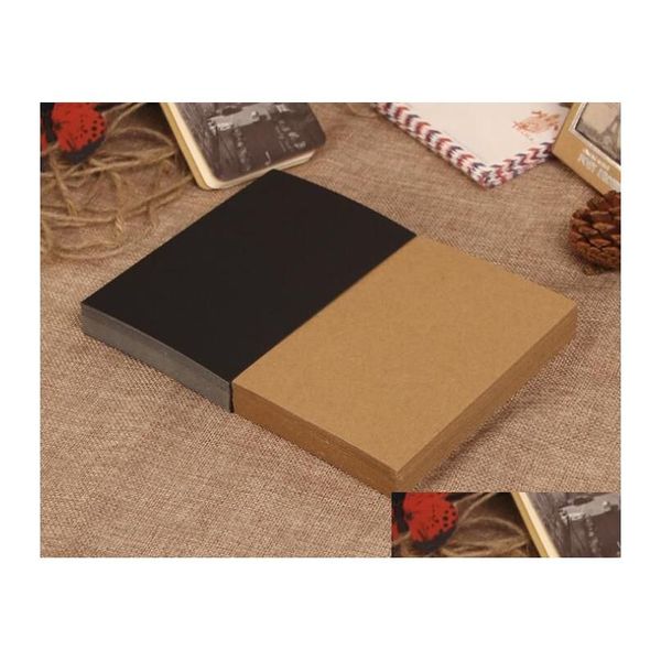 Бумажные изделия New Office Blank Kraft Postcard Hand Ding Diy Graffiti Retrospect For Holiday Mes Card Product Nsions100X150Mm Drop D Dhhdc