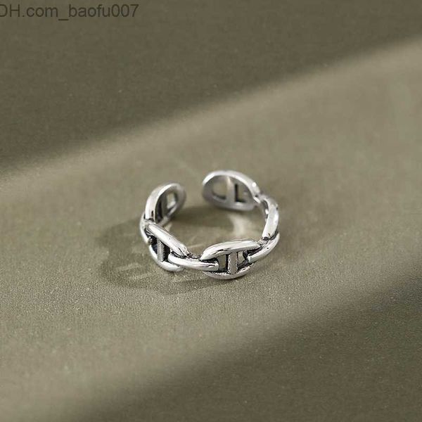 Кольцо из стерлингового серебра S925, модное универсальное простое кольцо с носом в виде свиньи, темперамент, открытая пара, ювелирный подарок для влюбленных Z230629