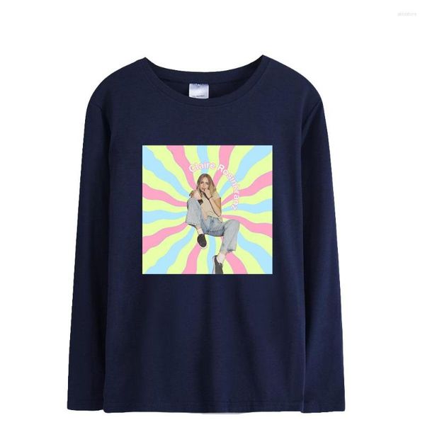 Erkek Hoodies Claire Rosinkranz Merch SADECE ÇÜNKÜ Baskılı Üst Gömlek Moda Rahat Komik Tarzı Uzun Kollu HipHop T-Shirt