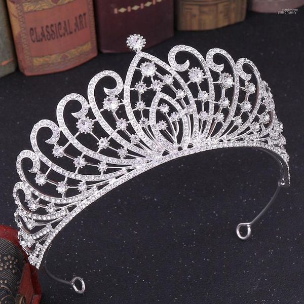 Fermagli per capelli 2023 copricapo da sposa europeo e americano corona lusso barocco smeraldo lega gioielli da sposa regalo H1224