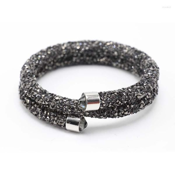 Braccialetto Braccialetto con paillettes in cristallo multistrato Cerchio alla moda Strass Gioielli di lusso Braccialetti Braccialetti con ciondoli Regalo per le donne