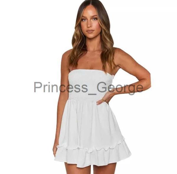 Partykleider 2021 Schwarze Mini-Partykleider für Damen, elegant, sexy, rückenfrei, figurbetont, lässig, weißes Kleid für den Strand, Kpop-Kleidung, Wickelkleid x0629