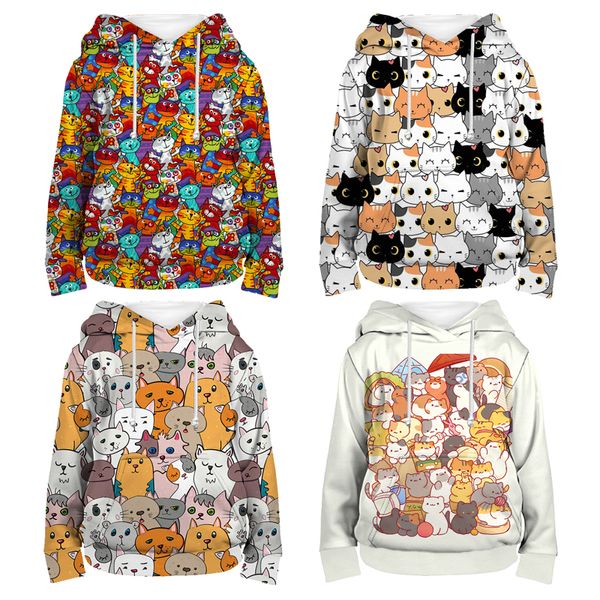 Magliette Ragazzi Ragazze Neko Atsume Cat Felpe con stampa 3D Bambini Giappone Cartoon Felpe Top Toddler Bambini Pullover Outwears Sudadera 230628
