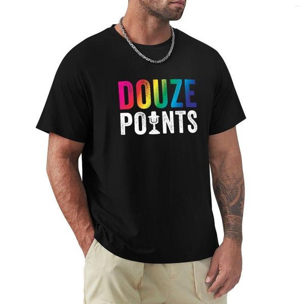 Regatas masculinas Douze Points T-Shirt Blank T Shirts Heavyweight Black Shirt Graphic Manga Curta Tee Masculino