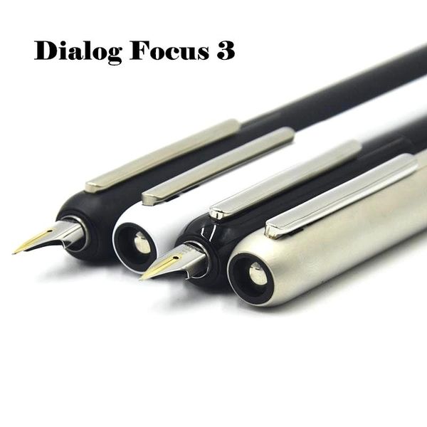 Pens nova diálogo LM Foco 3 Retro retrátil caneta de tinta Excelente F0.5mm Gold plated Business Office Writing Ink canetas como presente