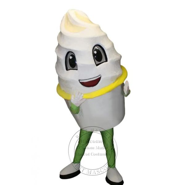 New Adult Delicious Ice Cream Costume della mascotte Tema del fumetto in maschera Costumi di personaggi Abbigliamento pubblicitario