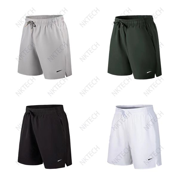 Shorts masculinos casuais de verão Calças de praia soltas finas de verão Calças médias de seda gelada Calças esportivas masculinas quinta