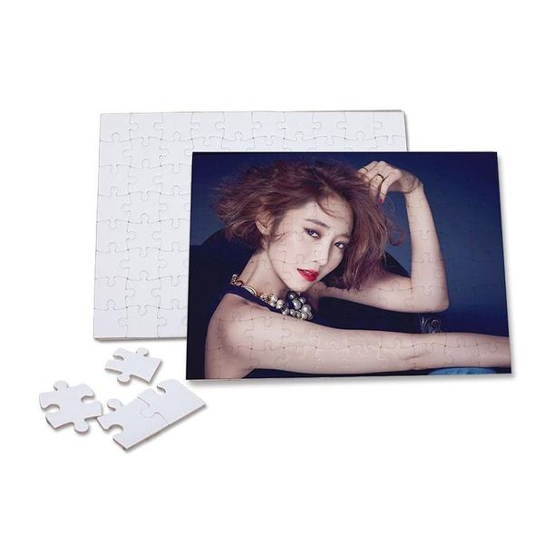 Produits en papier A5 Puzzle vierge de sublimation avec 80 pièces Puzzles à transfert thermique pour enfants Projets d'artisanat à colorier Drop Dhuyn