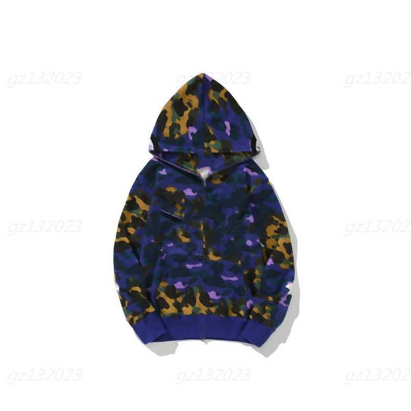 Camo Hoodies Classic Designer Hoodie Star Camouflage Doppel Reißverschluss gepolstertes Modell Blau Camouflage Strickjacke Kapuze -Sweatshirt Designer Jacke 0607