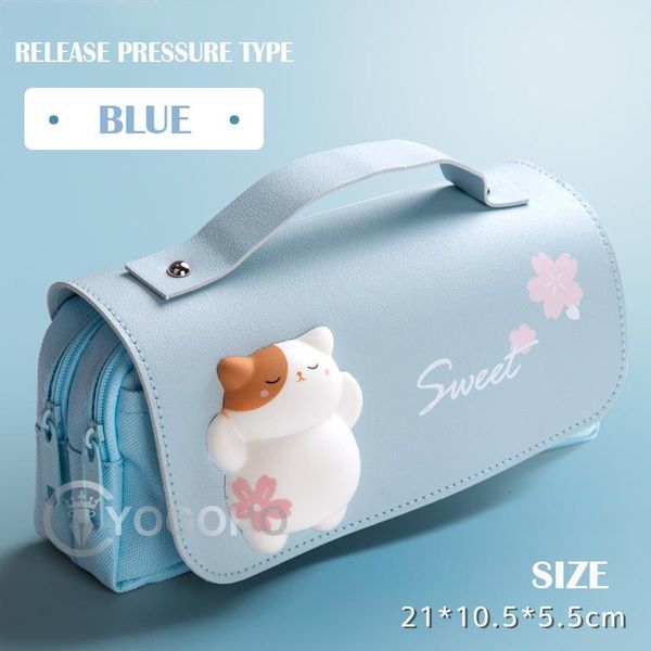 Borse 3d adorabile borsa a matita per materiale scolastico da ragazza squishy dolce organizzatore di cancelleria per la cancelliera per gomma da regalo in contanti carini