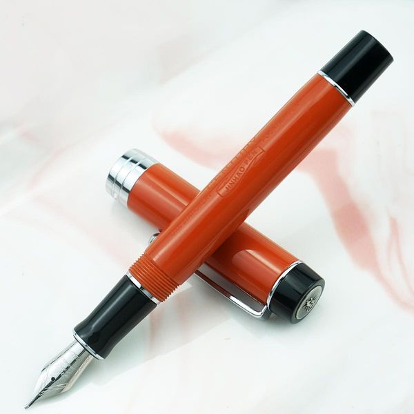 Pens Jinhao 100 Centennial Resin Fundain Pen Rossa con Iridium EF/F/M/Pennocchia piega