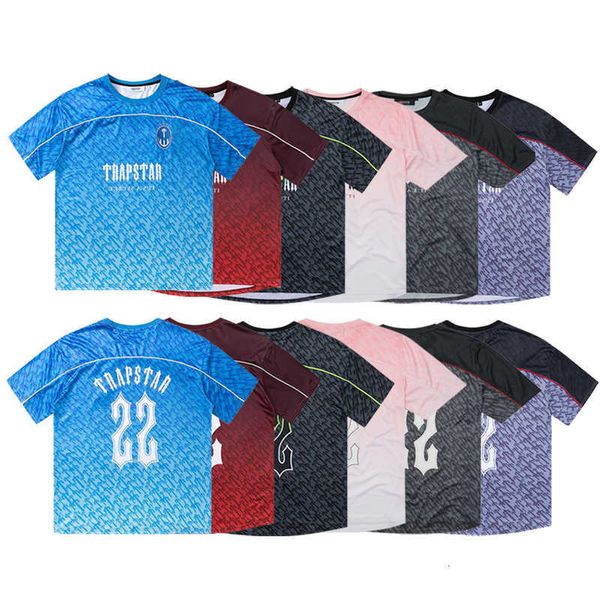 Camisetas masculinas Trapstar Football Jerseys Summer Casual t Shirt Womens Streetwear Manga curta Secagem rápida Cool T-shirt Cqwx