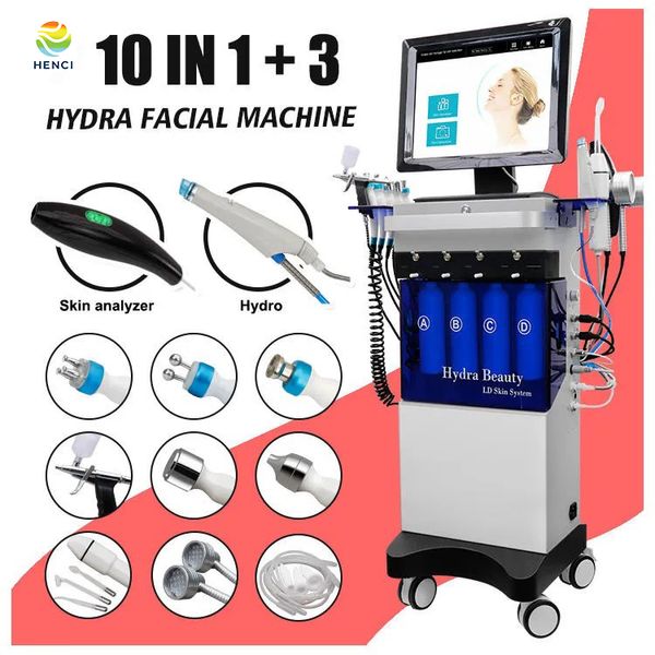 Crystal Microdermoabrasion Peel Facial Hydrodermoabrasion Cleaning Care Machine com analisador de pele