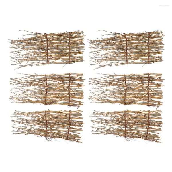 Set di stoviglie 6 pezzi The Fence Prodotto Pography Props Sushi Bamboo Decor Tessitura Kit Fondali Legno