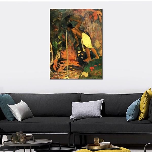 Fine Canvas Art Repinned Via Onur Aydemir Handmade Paul Gauguin Painting Modern Restaurant Wall Decor