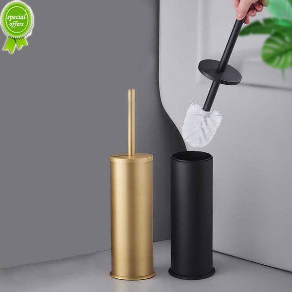 Neue Luxus Gold Schwarz Aluminium Wc-bürstenhalter Set Bad Reinigung Pinsel Haushalt Boden Reinigung Bad Zubehör