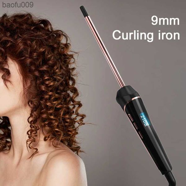 9mm Bigodino per capelli Donna professionale Piccole onde per capelli Waver 230 Ferro arricciacapelli a riscaldamento rapido per uomo Roller Salon Strumenti per lo styling dei capelli L230520