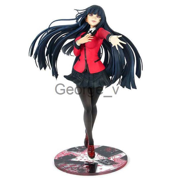 Minifig 22cm Yumeko Jabami Anime Figure ARTFX J Kakegurui Jabami Yumeko Action Figure Kakegurui Meari Saotome Figurine Modello Doll Toys J230629