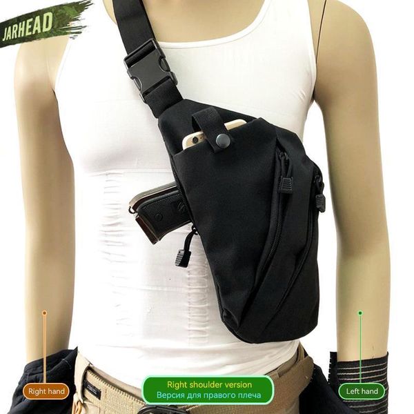 Outdoor-Taschen Multifunktionale verdeckte taktische Aufbewahrung Gun Bag Holster Herren links rechts Nylon Umhängetasche Anti-Diebstahl-Tasche Brusttasche Jagd 230629