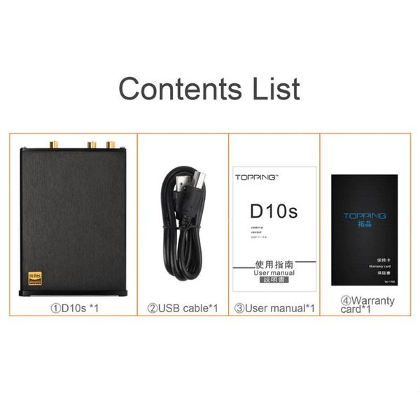 Connettori Topping D10S assunti Mini USB DAC XMOS XU208 ES9038Q2M PCM384KHz DSD256 DECODER AUDIO HIFI