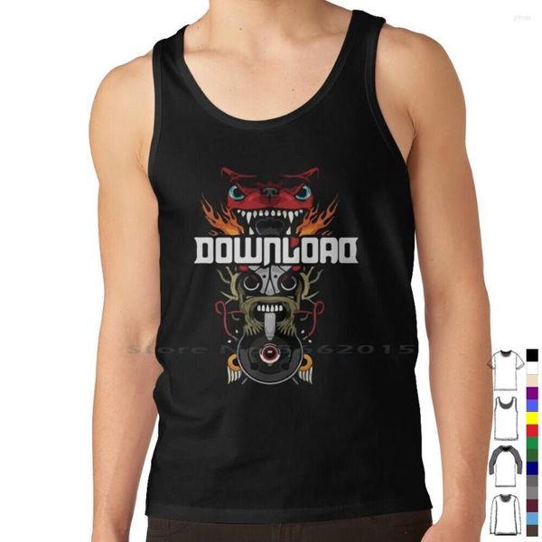 Herren-Tanktops Download Festival Uk 2023 Top aus reiner Baumwolle Weste Musik Songs Fun Nights Out