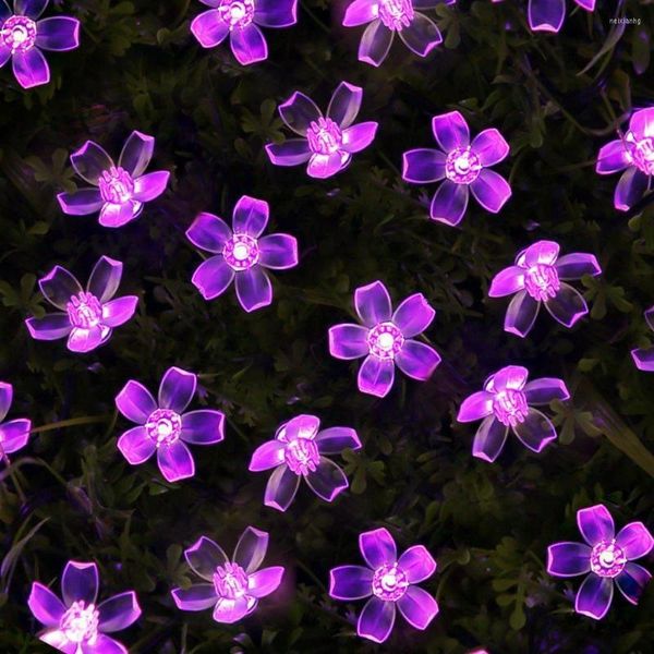 Decorazione per feste Ghirlanda di fiori di ciliegio Ghirlanda di fiori alimentati a batteria LED Stringa di luci Fiori di cristallo per decorazioni natalizie per matrimoni al coperto